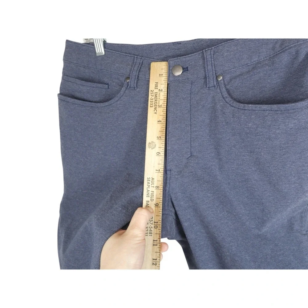 Lululemon ABC Pants 31 Navy Blue Stretch Cotton‎ Blend Slim Fit Casual Commuter